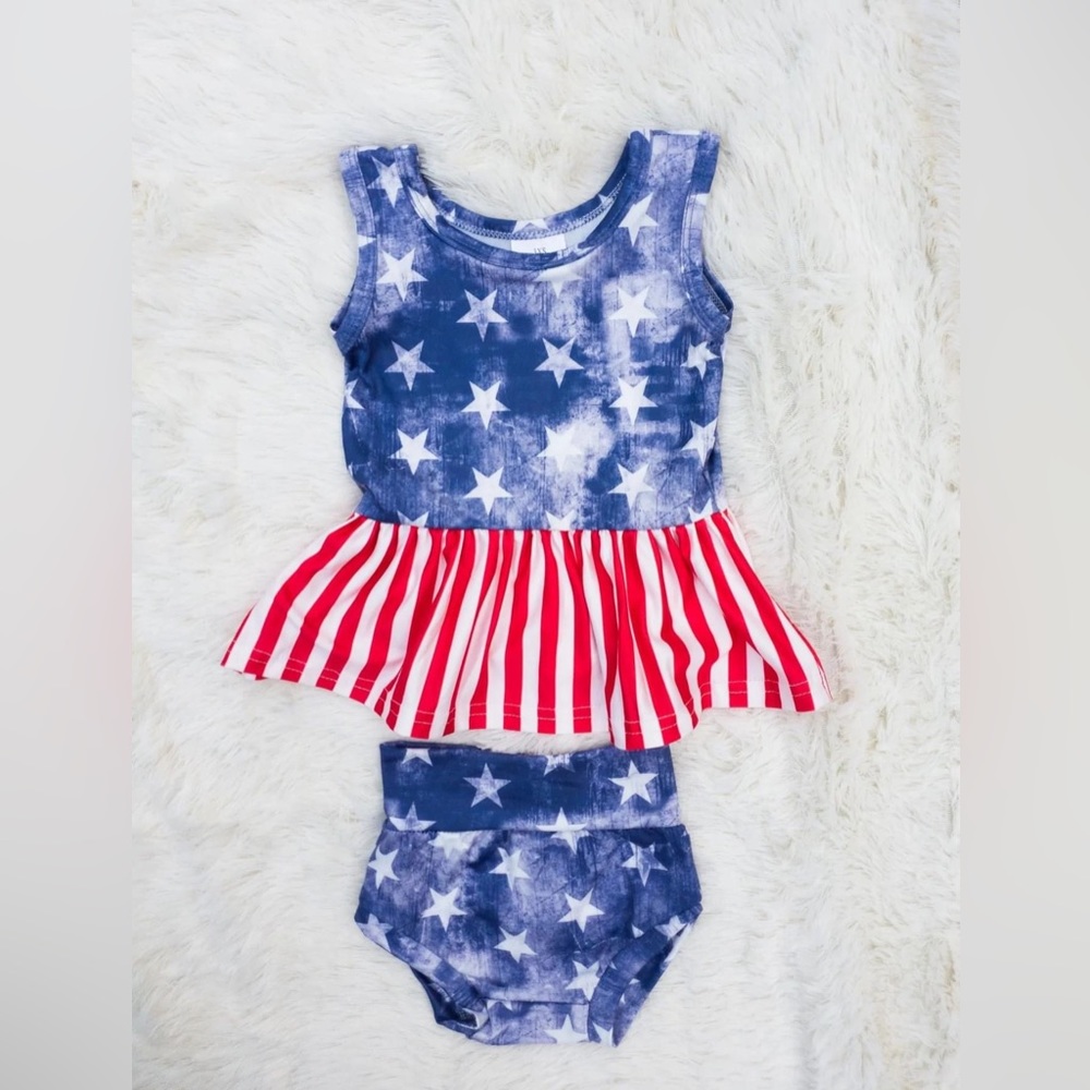 Loulou and crew 3-6m Fourth of July outfit brand new with tags